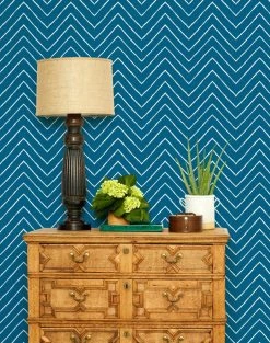 'Frances Chevron' Wallpaper By Wallshoppe - Cadet Blue 7 'Frances Chevron' Wallpaper By Wallshoppe - Cadet Blue -Wall Decoration Store FrancesChevron cadetblue insitu Web 4fcc3ed0 7c22 4324 9447 ab36b830528f