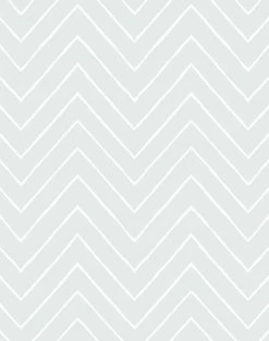 'Frances Chevron' Wallpaper By Wallshoppe - Fog