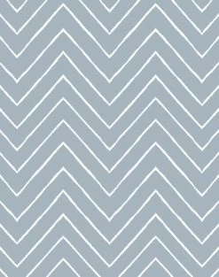 'Frances Chevron' Wallpaper By Wallshoppe - Gray