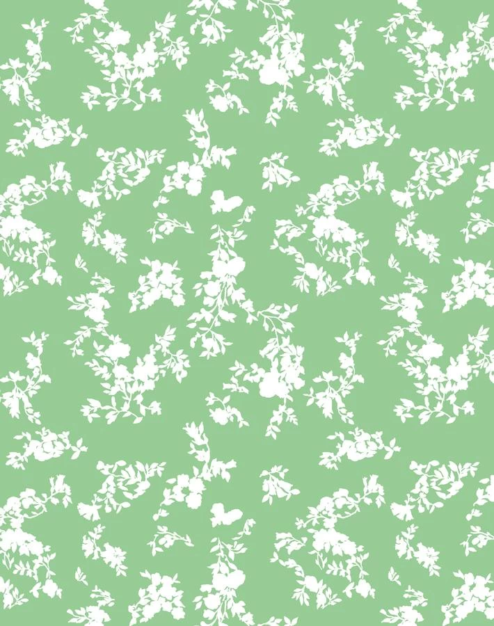'Françoise Floral' Wallpaper By Clare V. - Spring Green 3 'Françoise Floral' Wallpaper By Clare V. - Spring Green