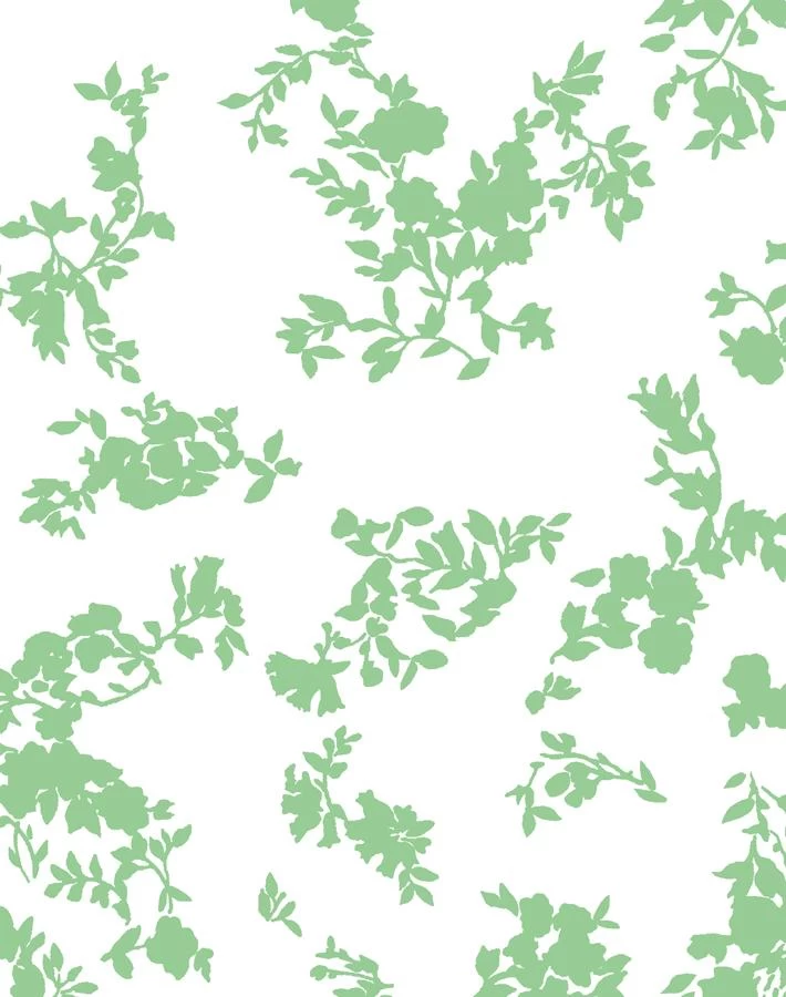 'Françoise Floral' Wallpaper By Clare V. - Spring Green / White 5 'Françoise Floral' Wallpaper By Clare V. - Spring Green / White - Image 3