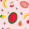 'Fruit Punch' Wallpaper By Carly Beck - Pink