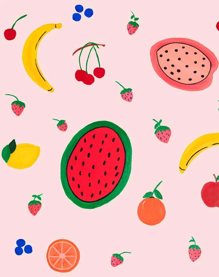 'Fruit Punch' Wallpaper By Carly Beck - Pink 3 'Fruit Punch' Wallpaper By Carly Beck - Pink