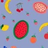 'Fruit Punch' Wallpaper By Carly Beck - Periwinkle -Wall Decoration Store Fruit Punch periwinkle design 7ab503a2 380e 4366 832d b193879c6788