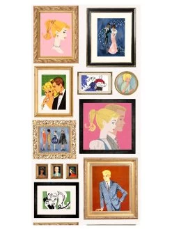 'Gallery Walls Illustrated' Wallpaper By Barbie™ - Cream