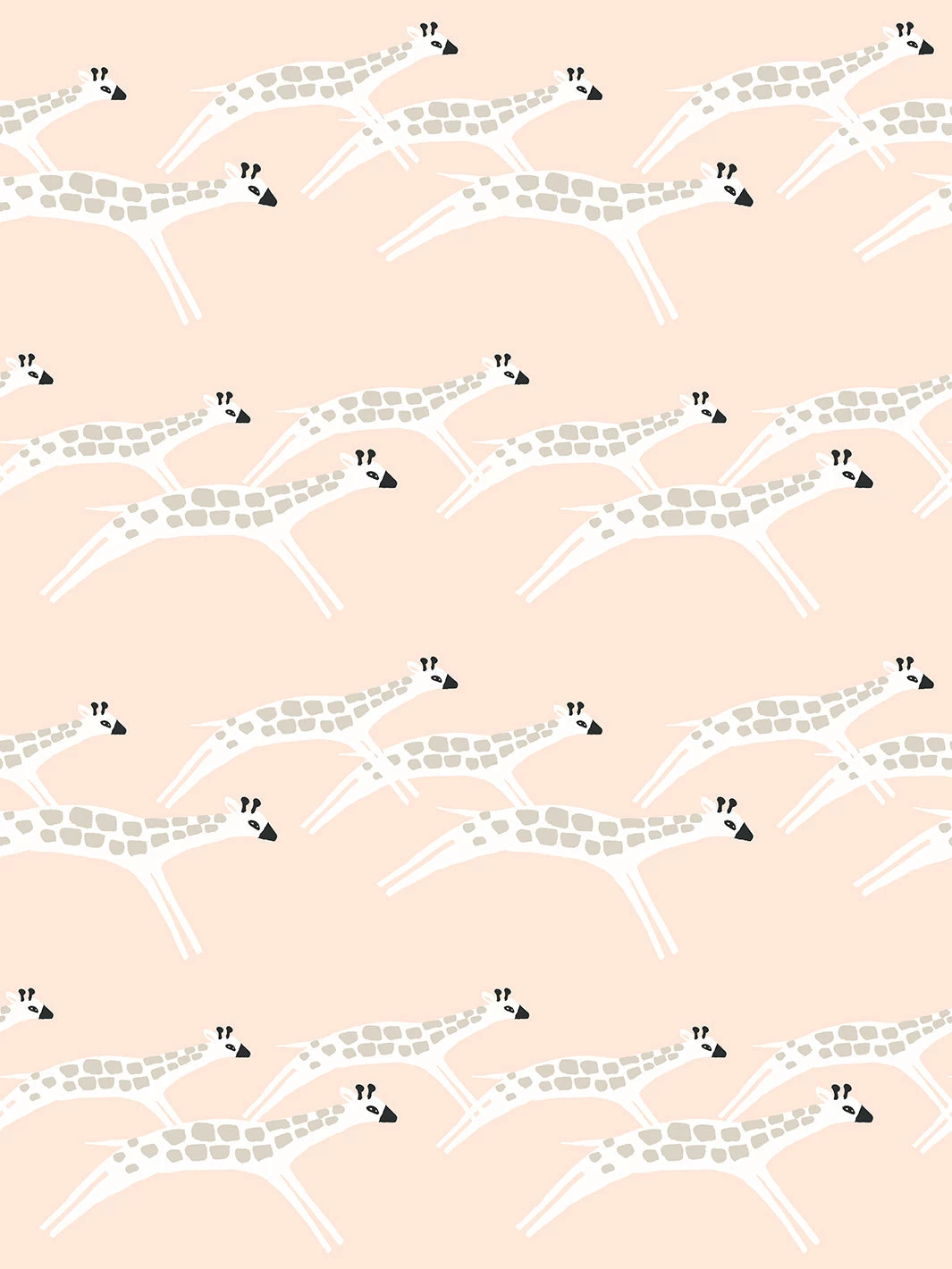 'Galloping Giraffes' Wallpaper By Tea Collection - Peach 3 'Galloping Giraffes' Wallpaper By Tea Collection - Peach