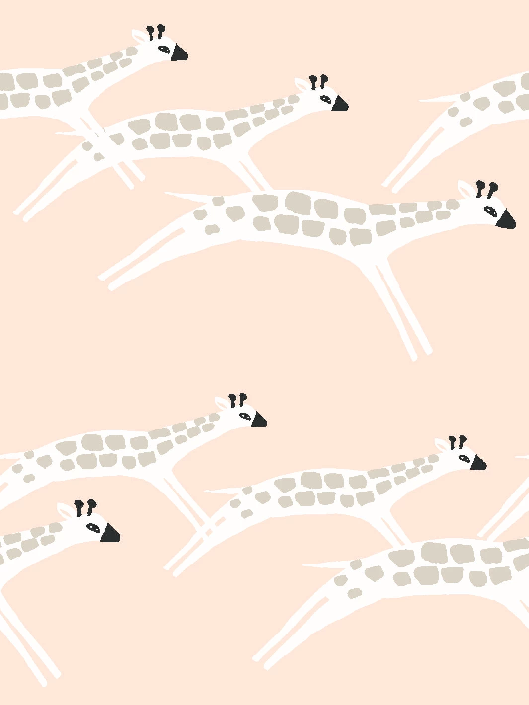 'Galloping Giraffes' Wallpaper By Tea Collection - Peach 5 'Galloping Giraffes' Wallpaper By Tea Collection - Peach - Image 3