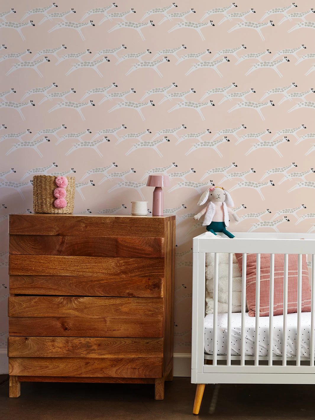 'Galloping Giraffes' Wallpaper By Tea Collection - Peach 4 'Galloping Giraffes' Wallpaper By Tea Collection - Peach - Image 2