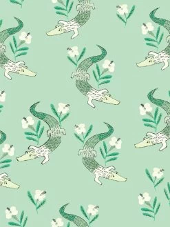 'Gator Garden' Wallpaper By Tea Collection - Aventurine