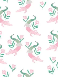 'Gator Garden' Wallpaper By Tea Collection - Pink