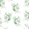 'Gator Garden' Wallpaper By Tea Collection - White