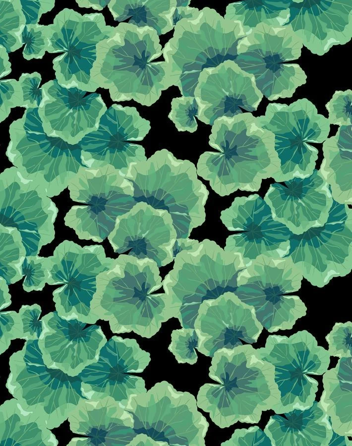 'Geranium Leaves' Wallpaper By Nathan Turner - Onyx 5 'Geranium Leaves' Wallpaper By Nathan Turner - Onyx - Image 3