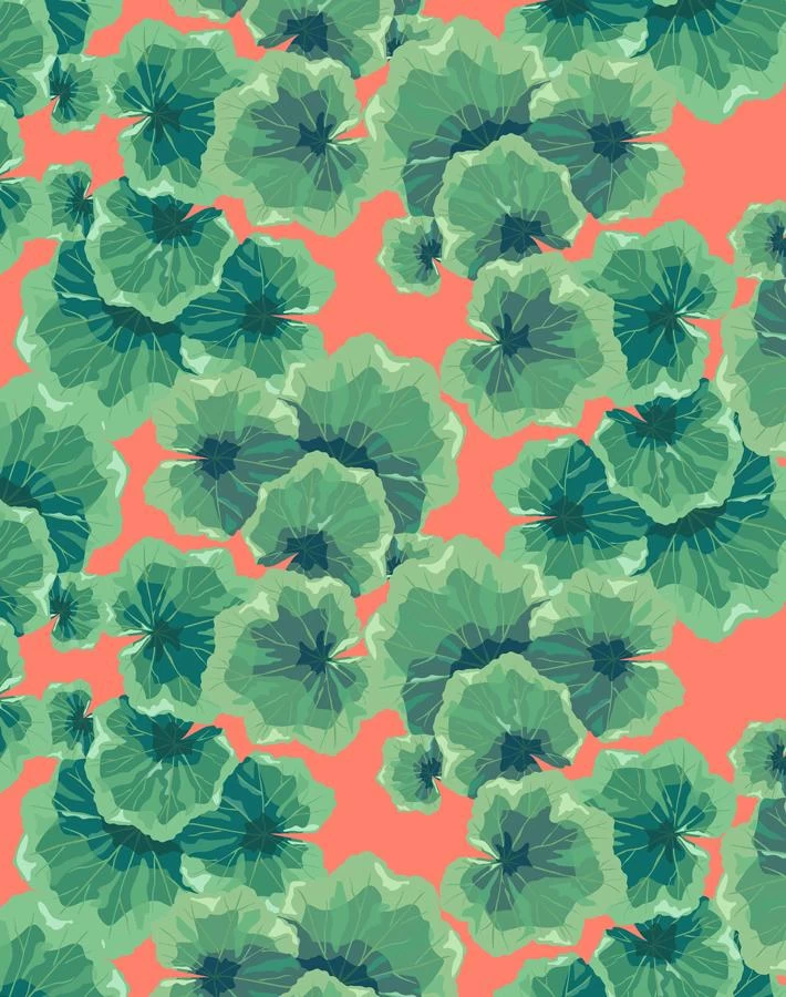 'Geranium Leaves' Wallpaper By Nathan Turner - Watermelon 3 'Geranium Leaves' Wallpaper By Nathan Turner - Watermelon