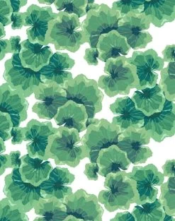 'Geranium Leaves' Wallpaper By Nathan Turner - White -Wall Decoration Store Geranium Leaves White design 56152521 504e 4b6f b31b 4d46fdc6807c