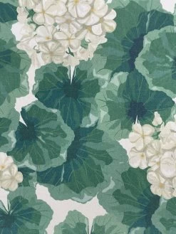 'Fabric By The Yard - Geranium - Natural On Raw Canvas -Wall Decoration Store Geranium Natural on Raw Canvas Design