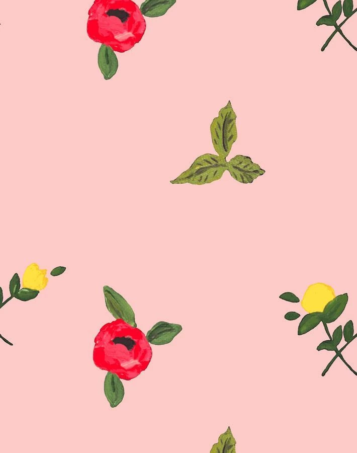 'Grand Villa Garden' Wallpaper By Carly Beck - Pink 5 'Grand Villa Garden' Wallpaper By Carly Beck - Pink - Image 3