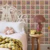 'Granny Squares' Wallpaper By Lingua Franca - Taupe Multi