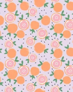 'Grapefruit' Wallpaper By Tea Collection - Lavender