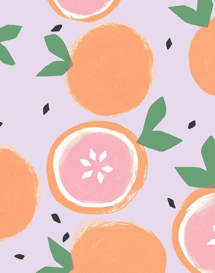 'Grapefruit' Wallpaper By Tea Collection - Lavender 5 'Grapefruit' Wallpaper By Tea Collection - Lavender - Image 3