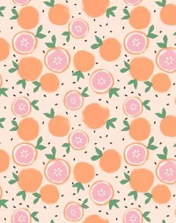 'Grapefruit' Wallpaper By Tea Collection - Peach