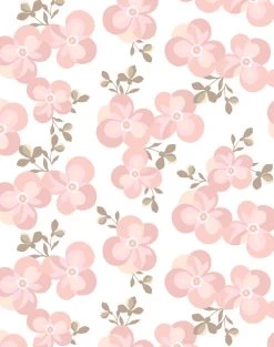 'Graphic Flower' Wallpaper By Tea Collection - Ballet Slipper