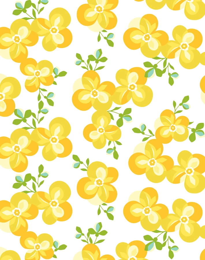'Graphic Flower' Wallpaper By Tea Collection - Daffodil 3 'Graphic Flower' Wallpaper By Tea Collection - Daffodil