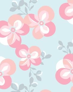 'Graphic Flower' Wallpaper By Tea Collection - Pale Blue 7 'Graphic Flower' Wallpaper By Tea Collection - Pale Blue -Wall Decoration Store GraphicFlower Pale Blue detail