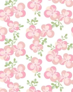 'Graphic Flower' Wallpaper By Tea Collection - Pink