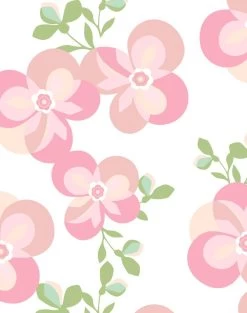 'Graphic Flower' Wallpaper By Tea Collection - Pink 7 'Graphic Flower' Wallpaper By Tea Collection - Pink -Wall Decoration Store GraphicFlower Pink detail