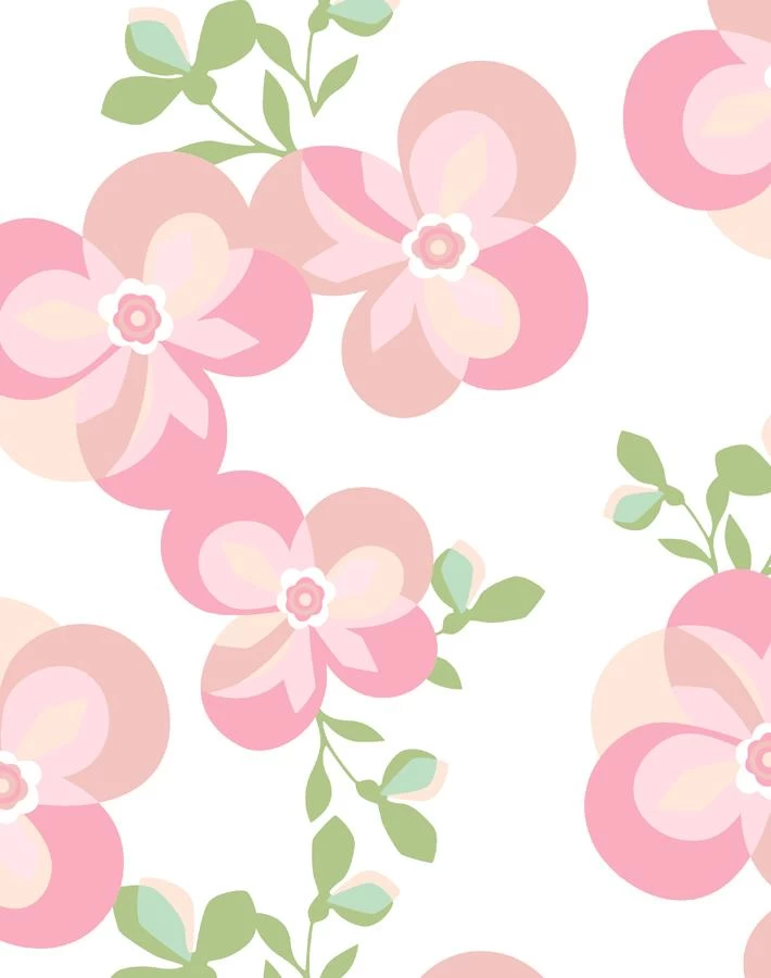 'Graphic Flower' Wallpaper By Tea Collection - Pink 5 'Graphic Flower' Wallpaper By Tea Collection - Pink - Image 3