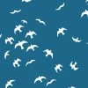 'Gulls' Wallpaper By Tea Collection - Cadet Blue -Wall Decoration Store Gulls Cadet Blue design
