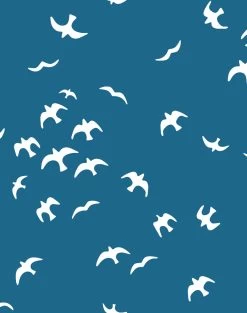 'Gulls' Wallpaper By Tea Collection - Cadet Blue