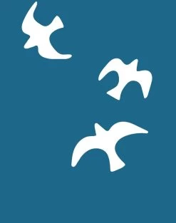 'Gulls' Wallpaper By Tea Collection - Cadet Blue -Wall Decoration Store Gulls Cadet Blue detail