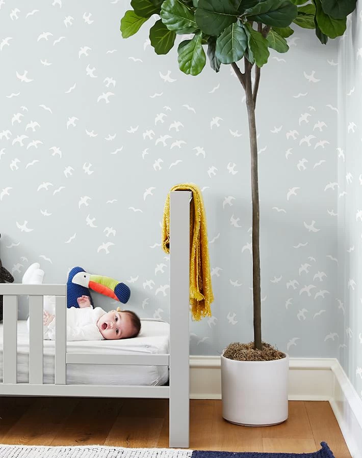 'Gulls' Wallpaper By Tea Collection - Fog 4 'Gulls' Wallpaper By Tea Collection - Fog - Image 2