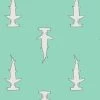 'Hammerheads' Wallpaper By Tea Collection - Caribbean 2 'Hammerheads' Wallpaper By Tea Collection - Caribbean -Wall Decoration Store Hammerheads Caribbean design