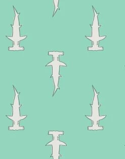 'Hammerheads' Wallpaper By Tea Collection - Caribbean