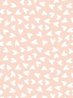 'Hearts' Wallpaper By Sugar Paper - Pink