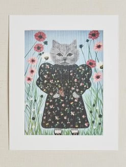 'Helen With Butterflies' By Carly Beck Art Print -Wall Decoration Store Helen by CAB Grasscloth Portrait Design