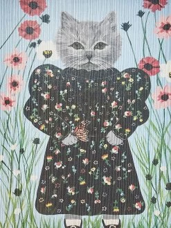 'Helen With Butterflies' By Carly Beck Art Print -Wall Decoration Store Helen by CAB Grasscloth Portrait Detail