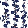 'Hollyhock' Wallpaper By Clare V. - Navy Red -Wall Decoration Store Hollyhock Navy Red product 0f2c39c9 1805 48d5 aa54 2ac79c275414
