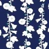 'Hollyhock' Wallpaper By Clare V. - Navy Teal -Wall Decoration Store Hollyhock Navy Teal product f38d7313 5969 4c95 94b2 e7be3b192838