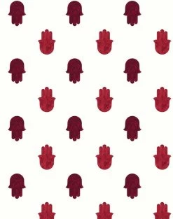 'Home Om' Wallpaper By Wallshoppe - Garnet