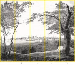 'Hudson Bay' Etching Removable Mural -Wall Decoration Store HudsonBayEtching PanelHighlights