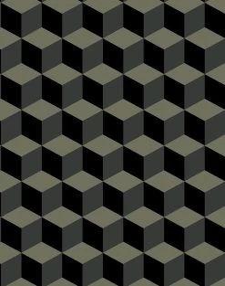 'Ice Cubist' Wallpaper By Wallshoppe - Onyx