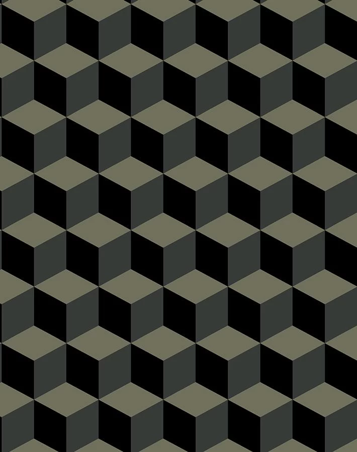 'Ice Cubist' Wallpaper By Wallshoppe - Onyx 3 'Ice Cubist' Wallpaper By Wallshoppe - Onyx