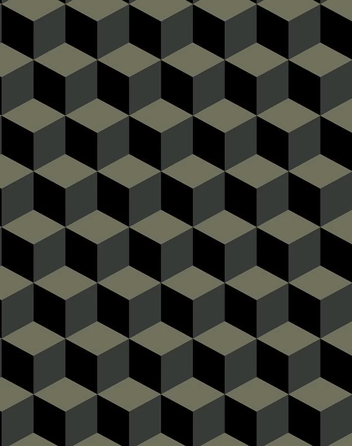 'Ice Cubist' Wallpaper By Wallshoppe - Onyx 6 'Ice Cubist' Wallpaper By Wallshoppe - Onyx - Image 4