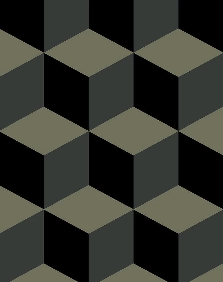 'Ice Cubist' Wallpaper By Wallshoppe - Onyx 5 'Ice Cubist' Wallpaper By Wallshoppe - Onyx - Image 3