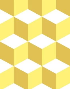 'Ice Cubist' Wallpaper By Wallshoppe - Yellow -Wall Decoration Store IceCubist Yellow detail 95302744 775c 4fc6 86f8 80d69874e535