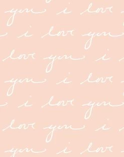 'I Love You' Wallpaper By Sugar Paper - Pink -Wall Decoration Store Iloveyou pink2 detail 5d869cff 8da1 44ff 83b1 644c9e6cd167