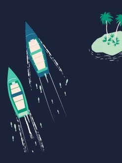 'Island Boats' Wallpaper By Tea Collection - Navy -Wall Decoration Store Island Boats by Tea Collection Navy Detail 664f9122 3f97 47cc 92c0 4daf4dad51f2